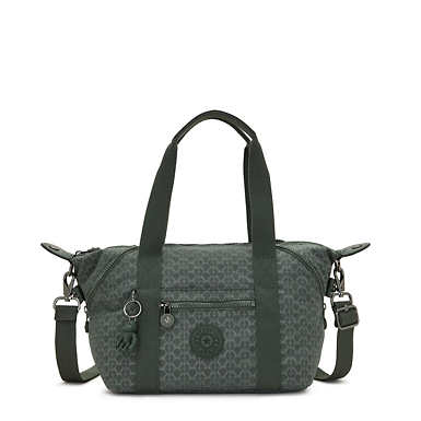 Art Mini Printed Shoulder Bag - Signature Green Embossed