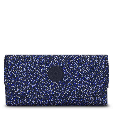 Money Land Printed Snap Wallet - Cosmic Navy