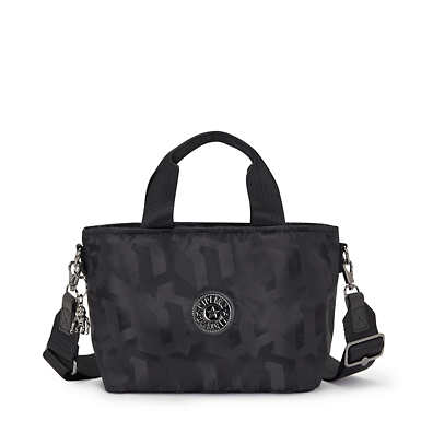 Minta Printed Shoulder Bag - Black 3D K JQ