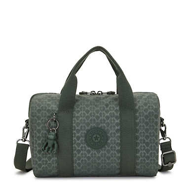 Bina Mini Shoulder Bag - Signature Green Embossed