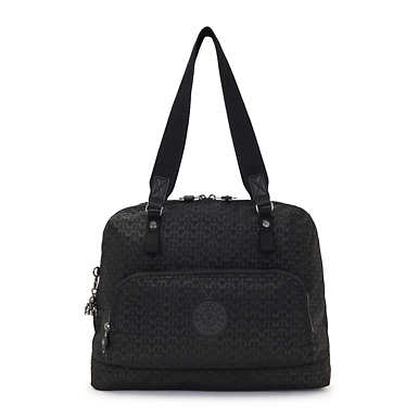 Linza 15" Printed Laptop Shoulder Bag - Signature Embossed